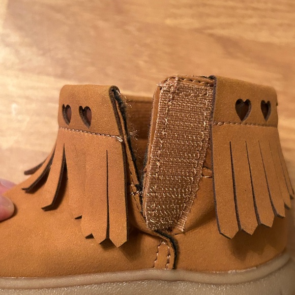 Carter's Tan Suede Fringe Boots - Picture 7 of 9